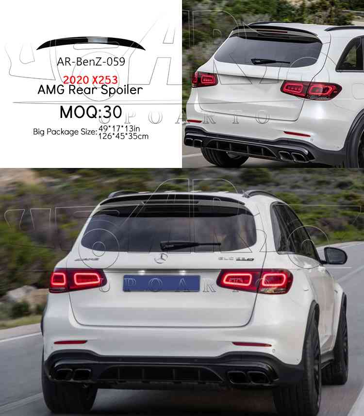 2020 BenZ GLC X253 GLC300 GLC43 AMG Rear Spoiler 2020 BenZ GLC X253 GLC300 GLC43 AMG Rear Spoiler