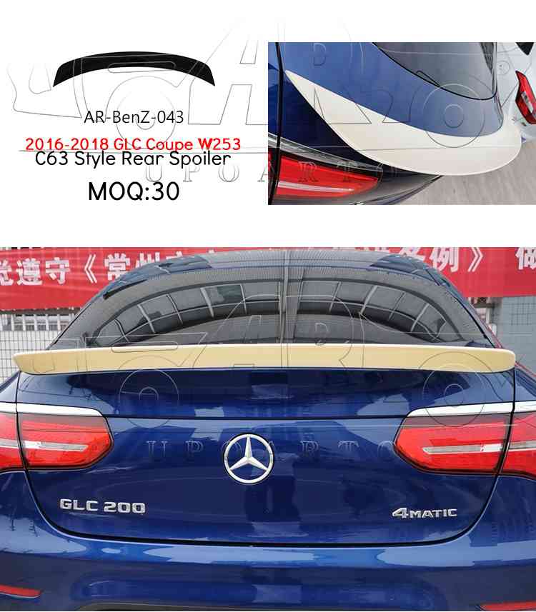 2016-2018 BenZ GLC Coupe W253 Car C63 Style Rear Spoiler 2016-2018 BenZ GLC Coupe W253 Car C63 Style Rear Spoiler