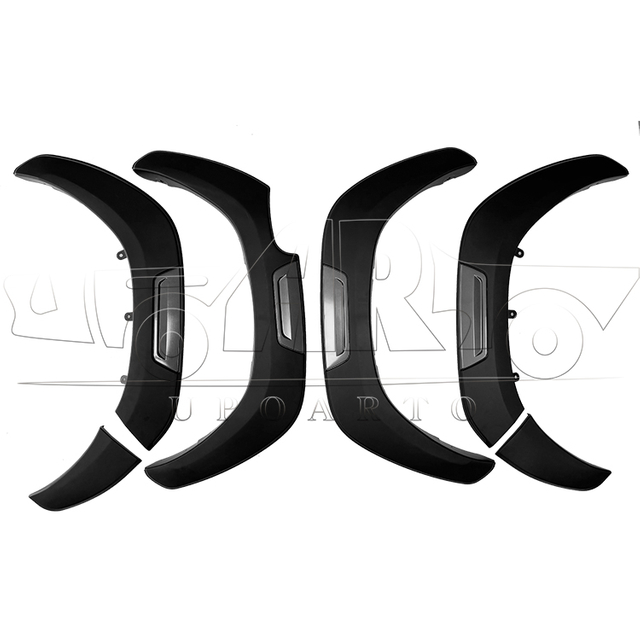 Toyota Hilux Revo Style 2 Plastic Front And Back Wheel Arches Fenders Trim 2015-2021