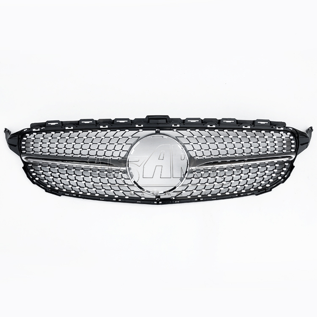 Diamond Style Plastic Front Bumper Grille Benz C Class W205 2015-2018