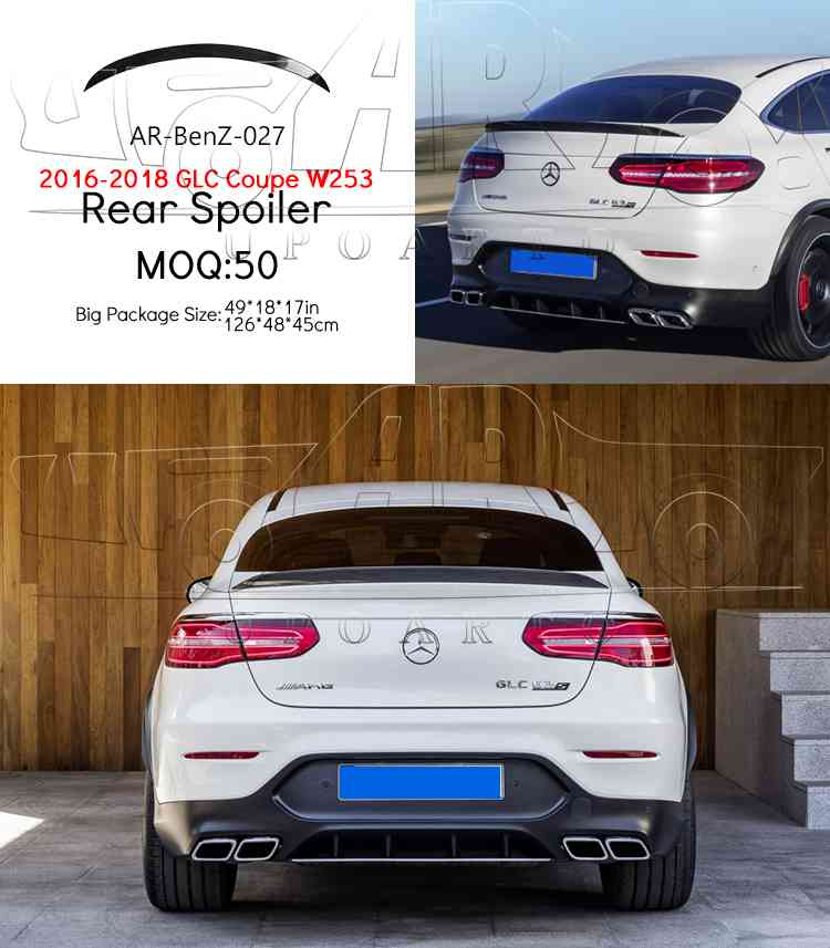 2016-2018 BenZ GLC Coupe W253 Rear Spoiler 2016-2018 BenZ GLC Coupe W253 Rear Spoiler