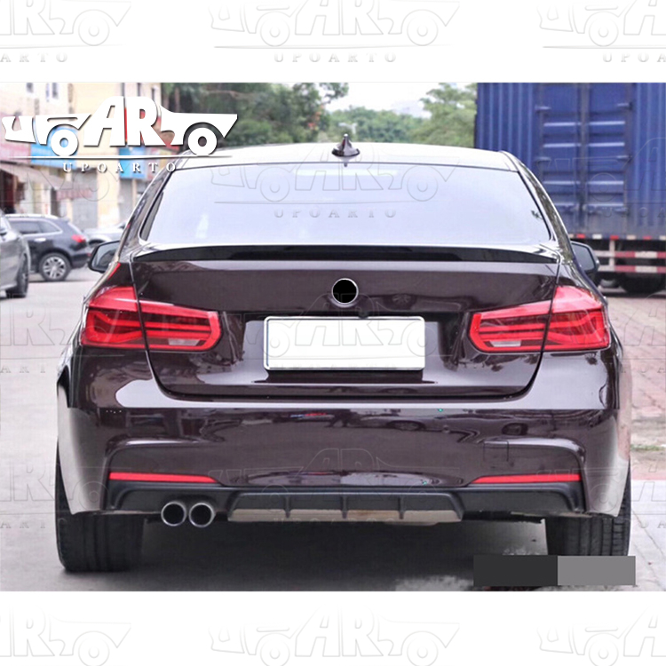 12-18 F30 Left Dual Exhaust Pipes Rear Diffuser Lip 12-18 F30 Left Dual Exhaust Pipes Rear Diffuser Lip