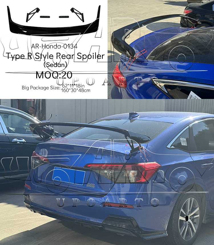 2022 Sedan Civic Type R Rear Spoiler 2022 Sedan Civic Type R Rear Spoiler