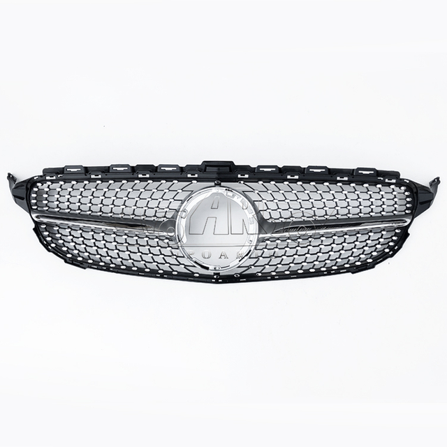 HAOSHENG Plastic Diamond Style Add-on Grille Without Camera Hole Benz W205 2019-2021