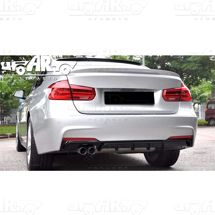 Left Dual Exhaust Pipes Rear Diffuser For F30 12 - 18 Left Dual Exhaust Pipes Rear Diffuser For F30 12 - 18