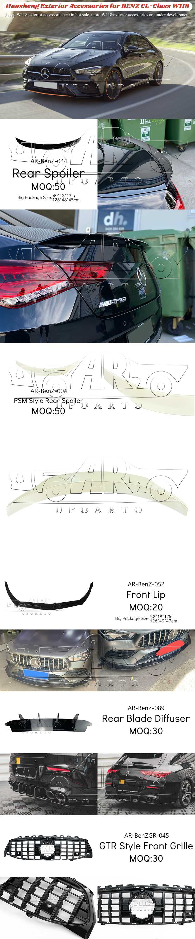 Mercedes BenZ CLA W118 C118 2020+ Exterior Accessories