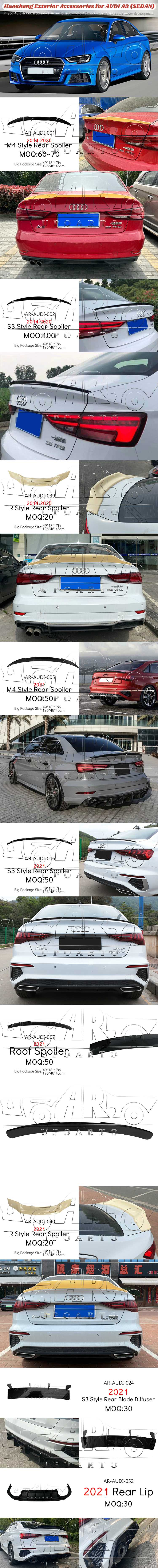 Audi A3 Sedan Exterior Accessories