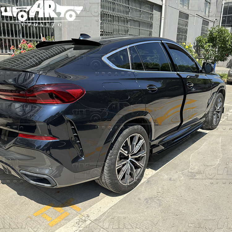 BMW X6 G06 M-Sport Glossy Black Side Skirts 2020-2022