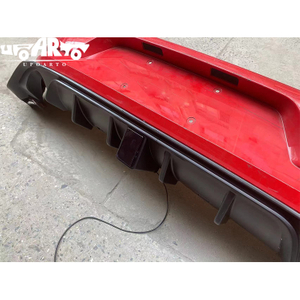 HAOSHENG ABS TCR Style Add-on Rear Bumper Lip With Lamp VW Golf 7.5 MK7.5