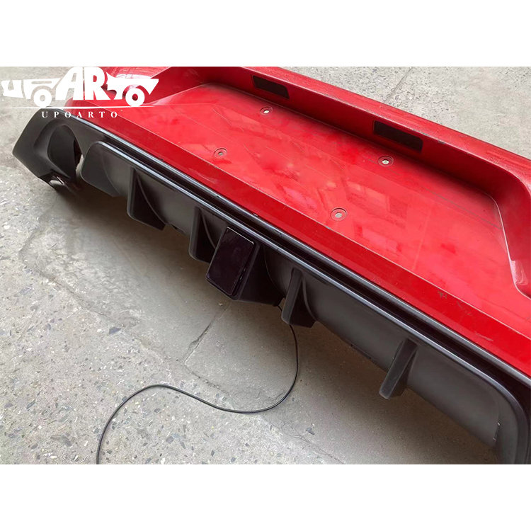 HAOSHENG ABS TCR Style Add-on Rear Bumper Lip With Lamp VW Golf 7.5 MK7.5