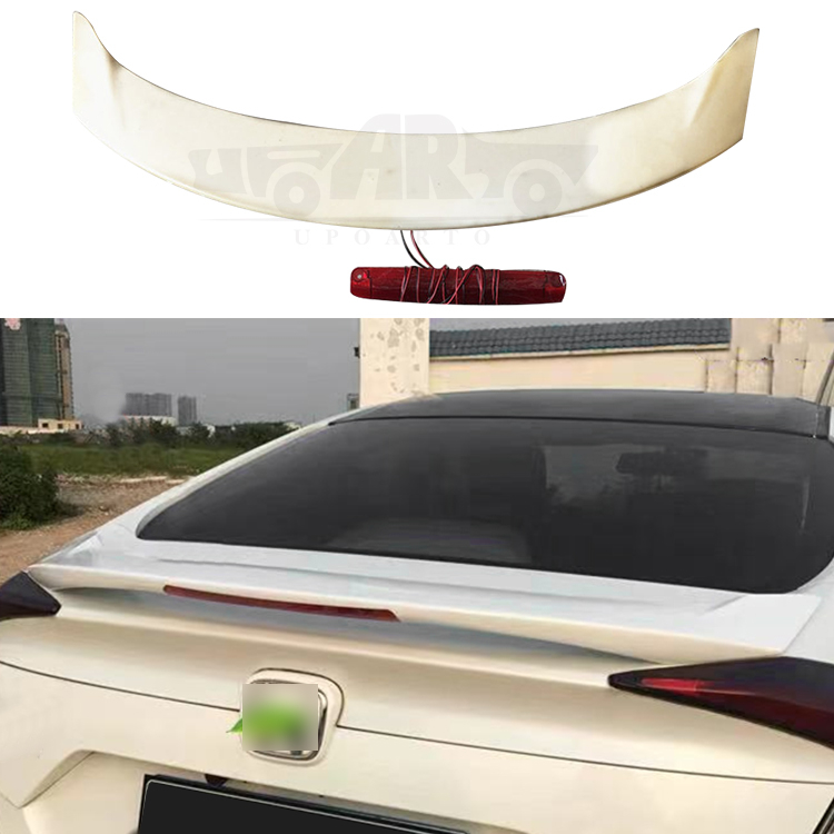 HAOSHENG MC Style ABS Rear Spoiler With Lamp For Honda 10th Civic 16-20