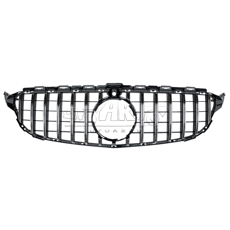 GTR Style Plastic Front Grille With Camera Hole Benz C Class W205 2015-2018