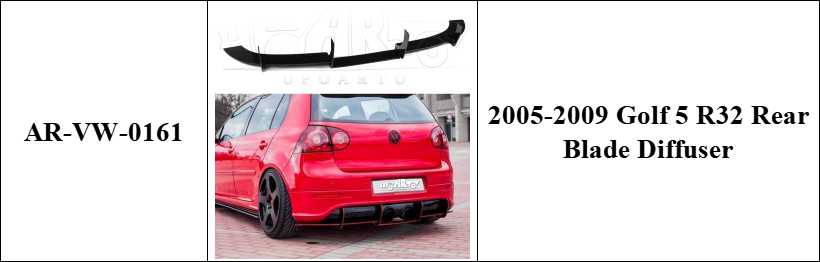 2005-2009 Golf 5 R32 Rear Blade Diffuser