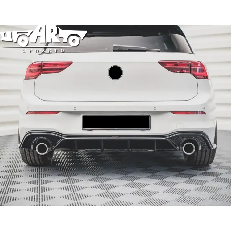 VW Golf 8 MK8 GTI Plastic Rear Lip Right And Left Single Exhaust Pipe