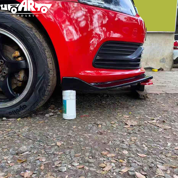 2011-2018 VW Polo 4 Sections Front Lip Splitter ABS