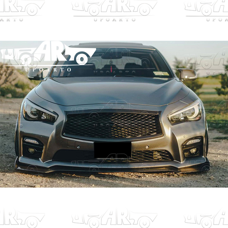 Infiniti Q50 Sport Car Plastic 3 PCS Front Bumper Lip 2014-2017