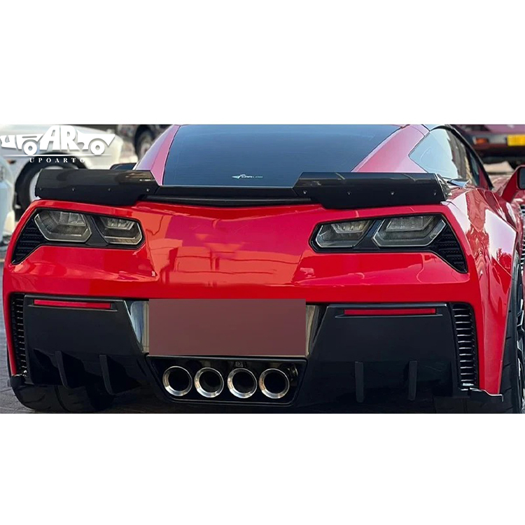 Chevrolet Corvette C7 ABS Stage 3 Rear Spoiler With Gurney Flap Wicker Bill 2014-2019