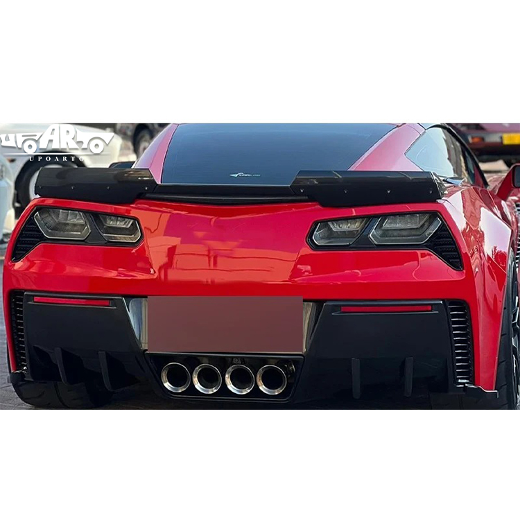 Chevrolet Corvette C7 ABS Stage 3 Rear Spoiler With Gurney Flap Wicker Bill 2014-2019