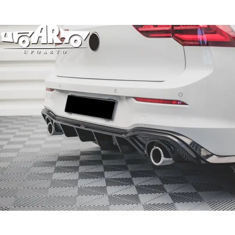 VW Golf 8 MK8 GTI Plastic Rear Lip Right And Left Single Exhaust Pipe