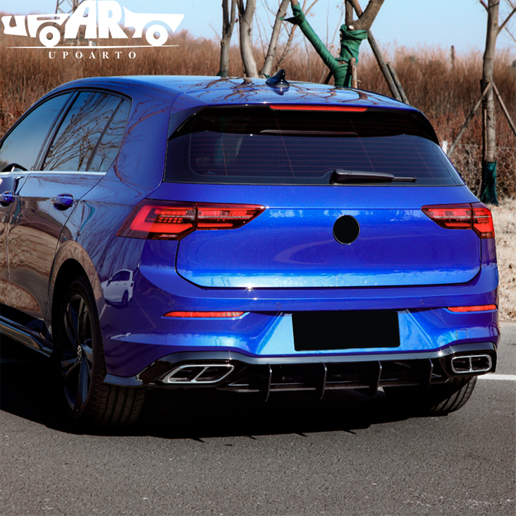 VW Golf 8 MK8 R-Line Rear Bumper Blade Diffuser