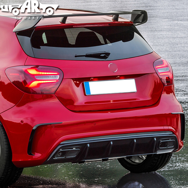 2013-2018 Mercedes Benz A-Class W176 Rear Bumper Splitter Vents Modified Parts