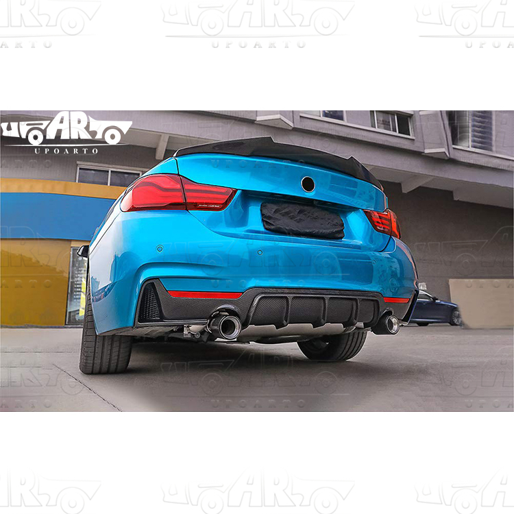 BMW 4 Series F32 F33 F36 MP Plastic Rear Bumper Lip Right And Left 1 Exhaust Pipe 2014-2020