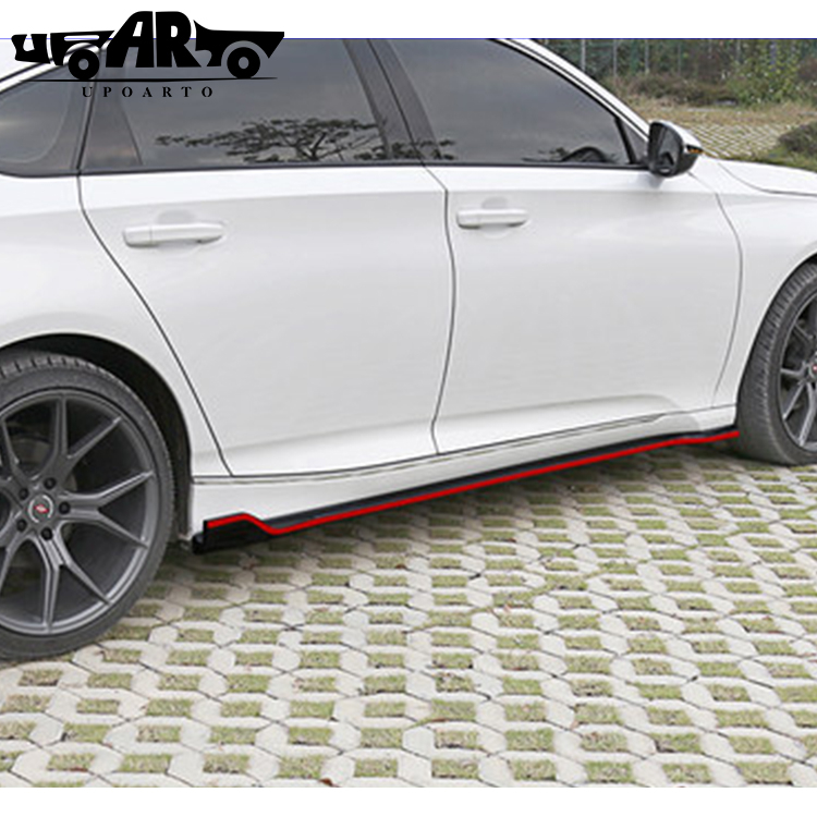 Honda 10th Gen Accord Plastic Glossy Black Side Skirt 2018-2020