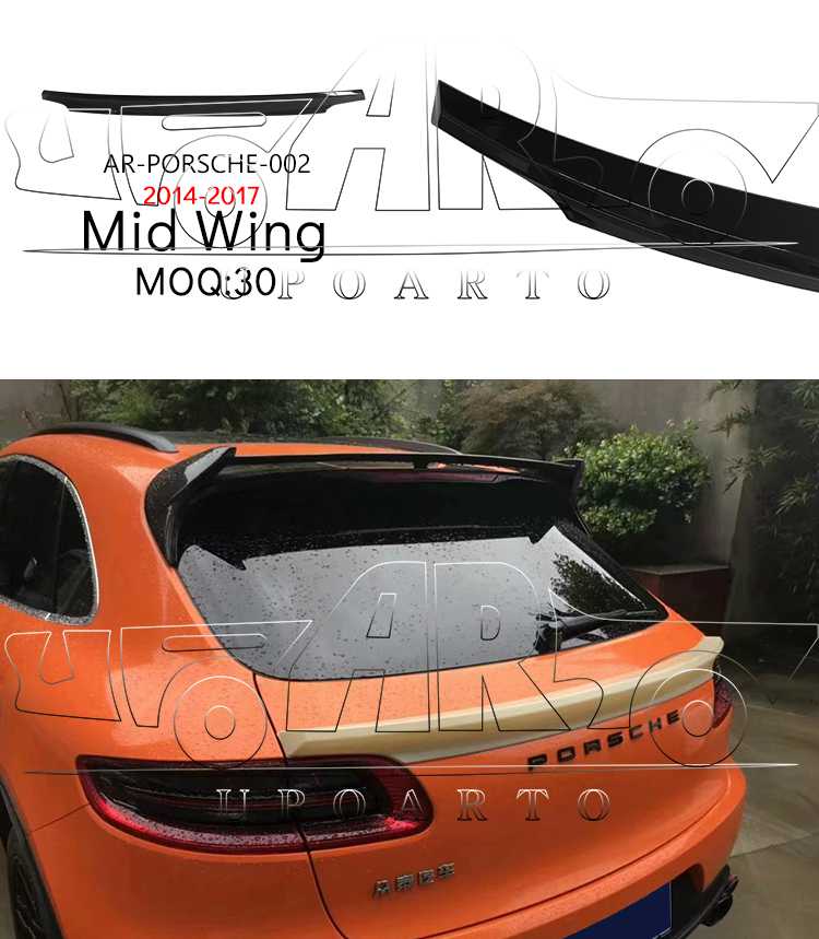 14-17 porsche macan mid spoiler