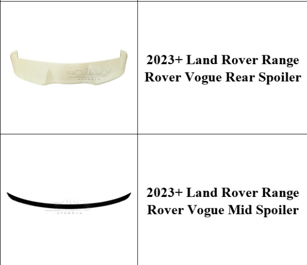 2023+ Land Rover Range Rover Vogue Spoiler
