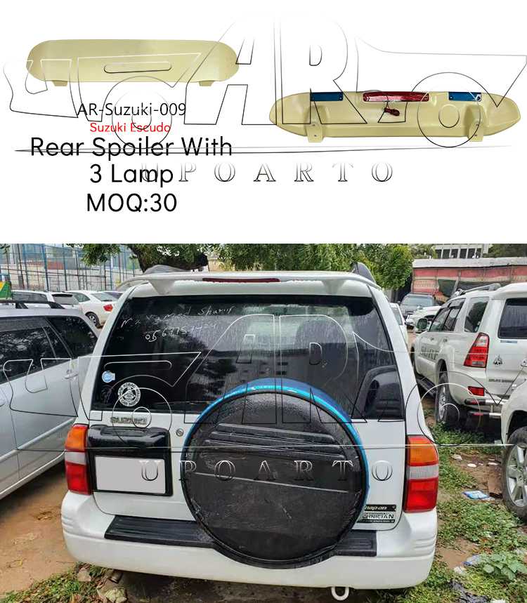 Escudo Rear Spoiler With 3 Lamps