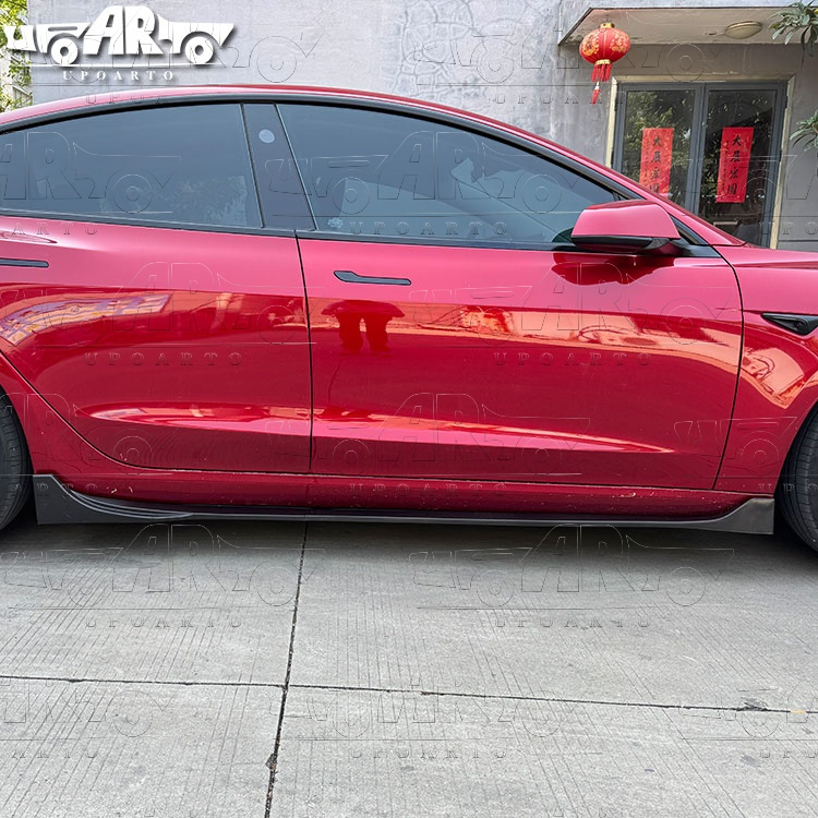 HAOSHENG ABS Aero Style Add-on Side Skirts Tesla Model3 2023+