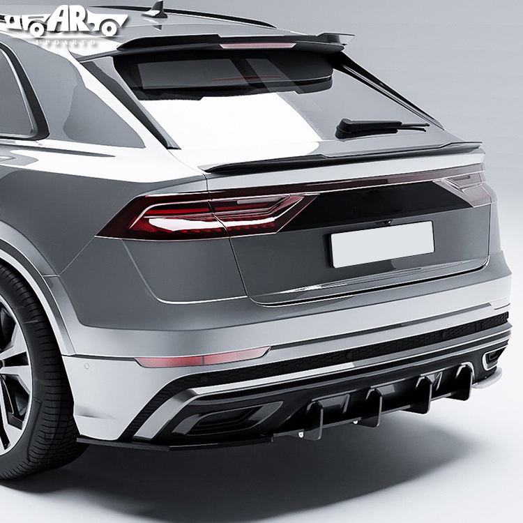 Rear Blade Diffuser Bumper Audi Q8 S-line 2018+