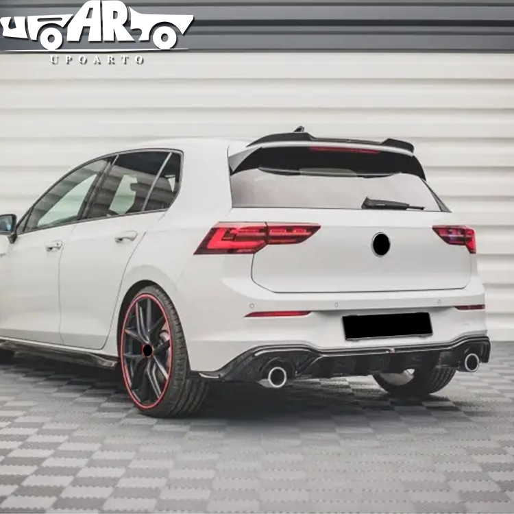VW Golf 8 MK8 GTI Plastic Rear Lip Right And Left Single Exhaust Pipe