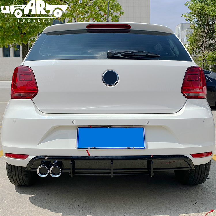 VW Polo Rear Bumper Lip With 2 Exhaust Pipes 2014-2018 