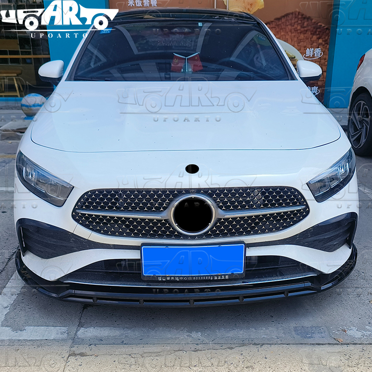 HAOSHENG Mercedes Benz A Class W177 A180 A200 Sedan Hatchback 4 Sections Front Lip 2024+