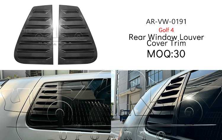 Golf 4 Rear Window Louver Cover Trim