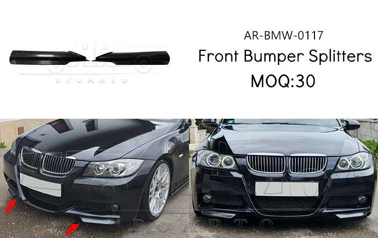 2005-2008 E90 M-Tech Looks M-Performance Front Bumper Splitters