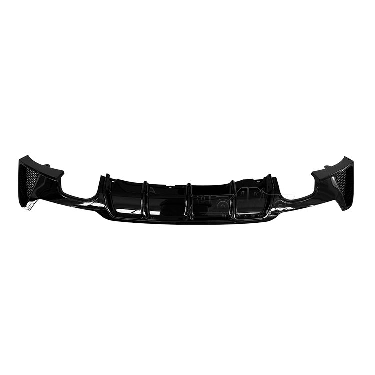 MP Style Plastic Rear Lip Right And Left 2 Exhaust Pipes BMW F32 F33 F36 4 Series 2014-2020
