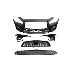 HAOSHENG 2018-2024 Infiniti Q50 Q50s Body Kit (Front Bumper Cover & Upper Grille & Lower Grille & Fog Lamp Cover)