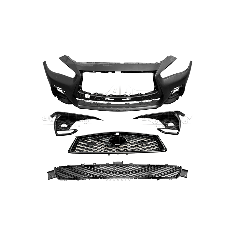 HAOSHENG 2018-2024 Infiniti Q50 Q50s Body Kit (Front Bumper Cover & Upper Grille & Lower Grille & Fog Lamp Cover)