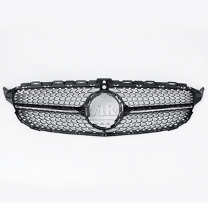 Benz C Class W205 Diamond Style Plastic Front Grille With Camera Hole 2019-2021