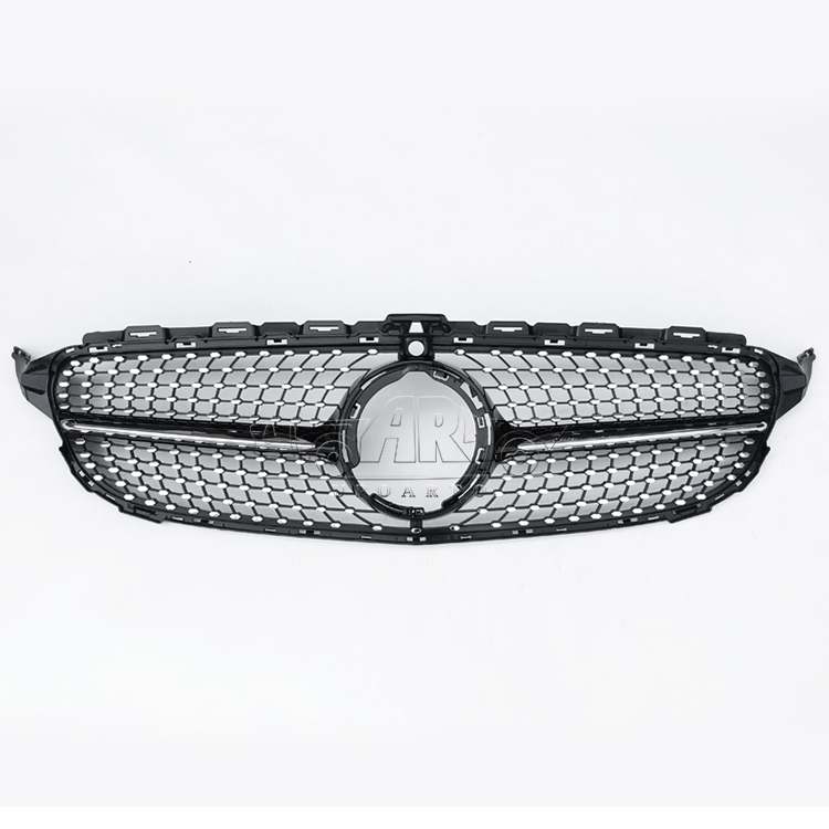 Benz C Class W205 Diamond Style Plastic Front Grille With Camera Hole 2019-2021