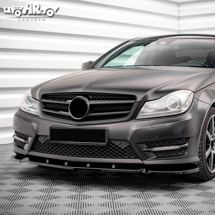 Mercedes BenZ C-class W204 AMG ABS 3 Parts Front Lip 2007-2013