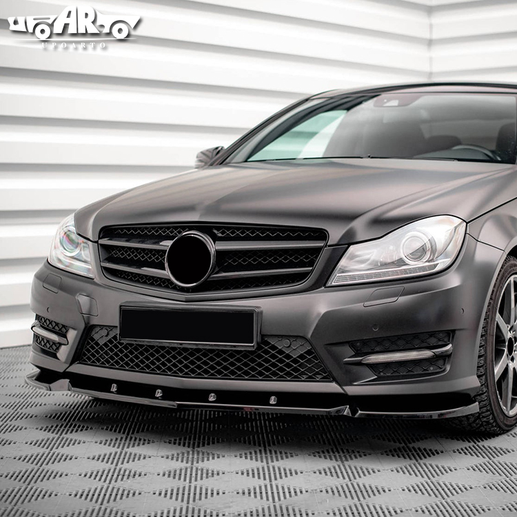 Mercedes BenZ C-class W204 AMG ABS 3 Parts Front Lip 2007-2013