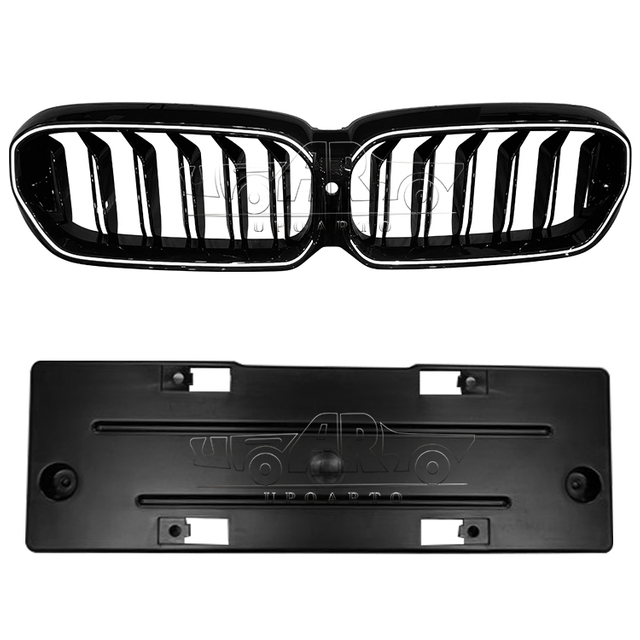 BMW 5 Series G30 Front Grille With Lamp And Front License Plate Bracket 2021+