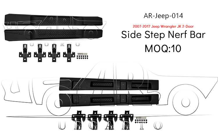wrangler side step nerf bar 2-door wrangler side step nerf bar 2-door