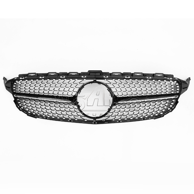 Diamond Style Plastic Front Bumper Grille Benz C Class W205 2015-2018