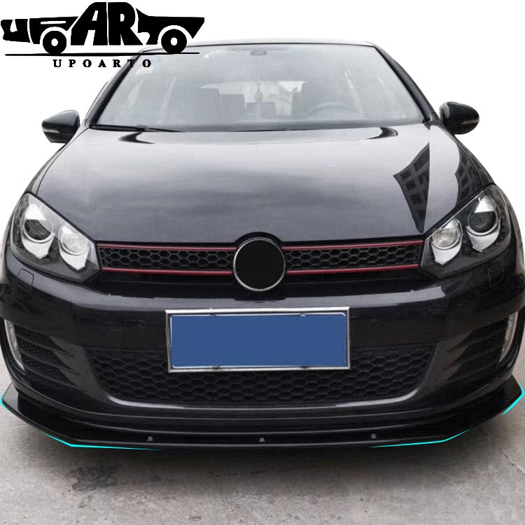 VW MK6 Golf 6 GTI Injection Molding ABS 3 PCS Front Lip