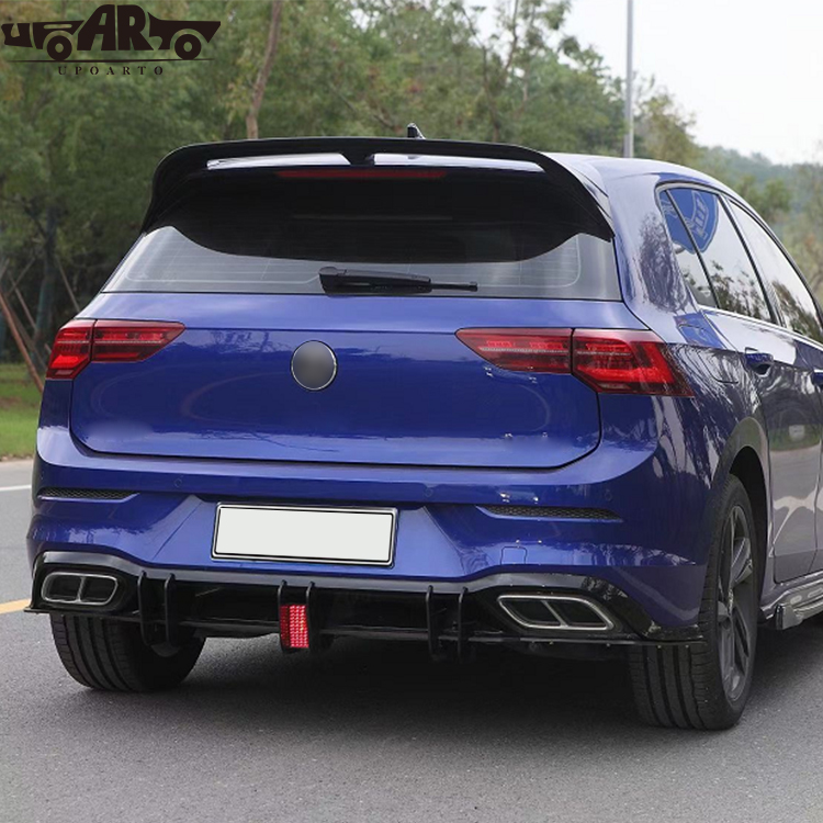 With Light Rear Diffuser For Golf 8 R-Line With Light Rear Diffuser For Golf 8 R-Line