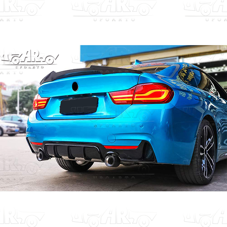 BMW 4 Series F32 F33 F36 MP Plastic Rear Bumper Lip Right And Left 1 Exhaust Pipe 2014-2020